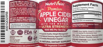 NutriVein Premium Apple Cider Vinegar 1600 mg - all natural supplement