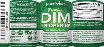 NutriVein Premium DIM + Bioperine - all natural supplement