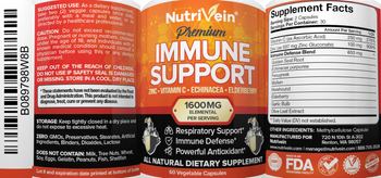 NutriVein Premium Immune Support - all natural supplement