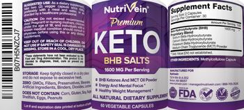 NutriVein Premium Keto BHB Salts - all natural supplement