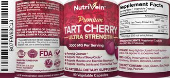 NutriVein Premium Tart Cherry Ultra Strength 3000 mg - all natural supplement