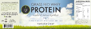 Nutrology Grass Fed Whey Protein Vanilla Ice Cream - supplement