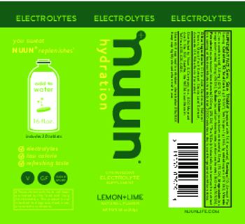 Nuun Electrolytes Lemon + Lime - effervescent electrolyte supplement