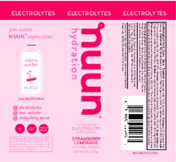 Nuun Electrolytes Strawberry Lemonade - effervescent electrolyte supplement