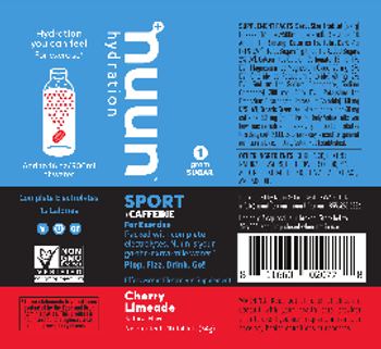 Nuun Sport +Caffeine Cherry Limeade - effervescent electrolyte supplement