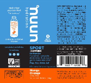 Nuun Sport +Caffeine Mango Orange - effervescent electrolyte supplement