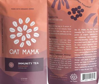 Oat Mama Immunity Tea Elderberry - supplement
