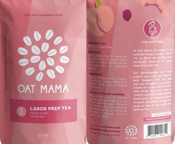 Oat Mama Labor Prep Tea Peach Berry - supplement