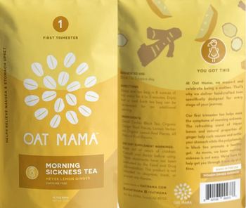 Oat Mama Morning Sickness Tea Meyer Lemon Ginger - supplement