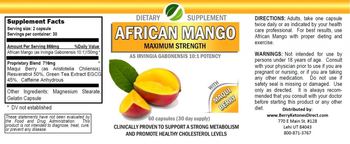 Official HCG Diet Plan African Mango Maximum Strength - supplement