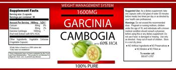 Official HCG Diet Plan Garcinia Cambogia 1600 mg - supplement