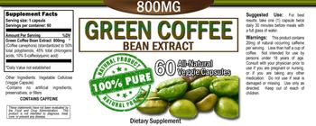 Official HCG Diet Plan Green Coffee Bean Extract 800 mg - supplement