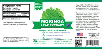 Official HCG Diet Plan Moringa Leaf Extract - supplement