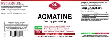 OL Olympian Labs Agmatine 500 mg - supplement