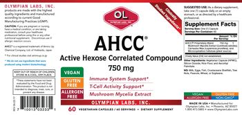 OL Olympian Labs AHCC 750 mg - supplement