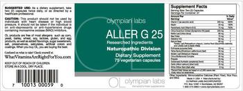 OL Olympian Labs Aller G 25 - supplement