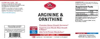 OL Olympian Labs Arginine & Ornithine - supplement