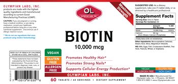 OL Olympian Labs Biotin 10,000 mcg - supplement