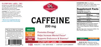 OL Olympian Labs Caffeine 200 mg - supplement