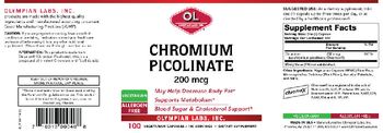 OL Olympian Labs Chromium Picolinate 200 mcg - supplement