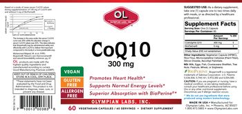 OL Olympian Labs CoQ10 300 mg - supplement