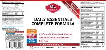 OL Olympian Labs Daily Essentials Complete Formula - supplement
