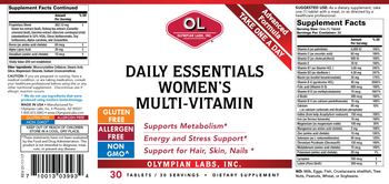 OL Olympian Labs Daily Essentials Women's Multi-Vitamin - supplement