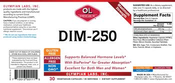 OL Olympian Labs DIM-250 - supplement