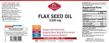 OL Olympian Labs Flax Seed Oil 3,000 mg - supplement