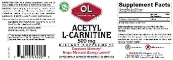OL Olympian Labs Inc. Acetyl L-Carnitine 500 mg - supplement