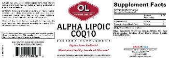 OL Olympian Labs Inc. Alpha Lipoic CoQ10 - supplement
