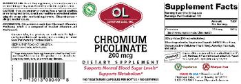 OL Olympian Labs Inc. Chromium Picolinate 200 mcg - supplement