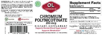 OL Olympian Labs Inc. Chromium Polynicotinate 200 mcg - supplement