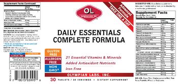 OL Olympian Labs Inc. Daily Essentials Complete Formula - supplement