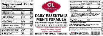 OL Olympian Labs Inc. Daily Essentials Men's Formula - supplement