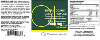 OL Olympian Labs Inc. Enteric Coated Omega-3 Fish Oils - supplement