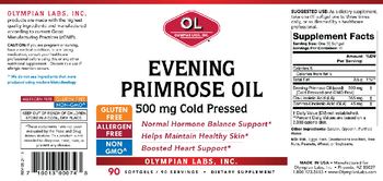 OL Olympian Labs Inc. Evening Primrose Oil 500 mg - supplement