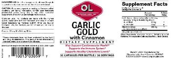 OL Olympian Labs Inc. Garlic Gold With Cinnamon - supplement