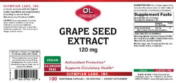OL Olympian Labs Inc. Grape Seed Extract 120 mg - supplement