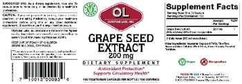 OL Olympian Labs Inc. Grape Seed Extract 200 mg - supplement