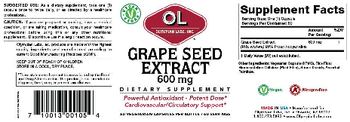 OL Olympian Labs Inc. Grape Seed Extract 600 mg - supplement