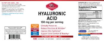 OL Olympian Labs Inc. Hyaluronic Acid 150 mg - supplement