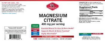 OL Olympian Labs Inc. Magnesium Citrate 400 mg - supplement