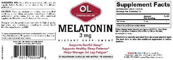 OL Olympian Labs Inc. Melatonin 3 mg - supplement