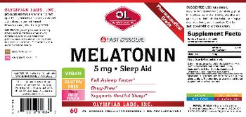 OL Olympian Labs Inc. Melatonin 5 mg Fruit Punch - supplement