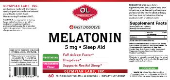 OL Olympian Labs Inc. Melatonin 5 mg Strawberry Flavor - supplement
