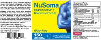 OL Olympian Labs Inc. NuSoma Magnum Growth & Nitric Oxide Formula - supplement