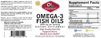 OL Olympian Labs Inc. Omega-3 Fish Oils - supplement