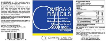 OL Olympian Labs Inc. Omega-3 Fish Oils - supplement