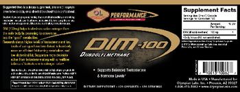 OL Olympian Labs, Inc. Performance Sports Nutrition DIM-100 Diindolylmethane - supplement